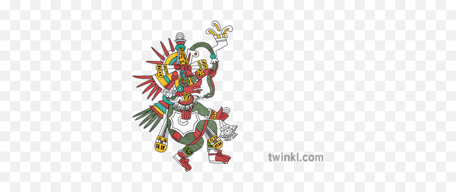 Aztec God Quetzalcoatl Ks2 Illustration - Serpent À Plumes Quetzalcoatl Png,Quetzalcoatl Png