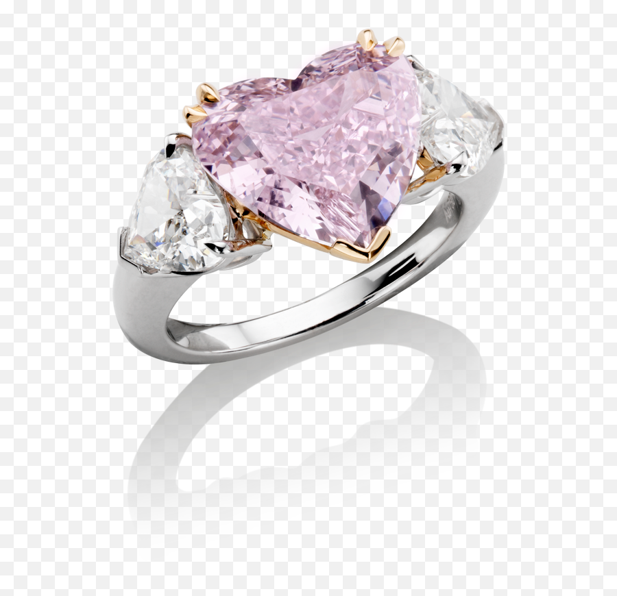 Purple Pink Heart Star Diamond Private Jeweller - Ring Png,Purple Diamond Png