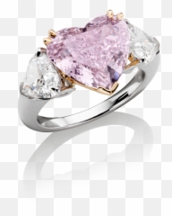 Purple Pink Heart Star Diamond Private Jeweller - Ring Png,Purple Diamond Png