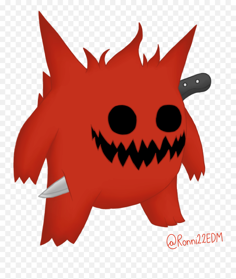 A Haunted House Cover Themed Gengar - Cartoon Png,Gengar Png