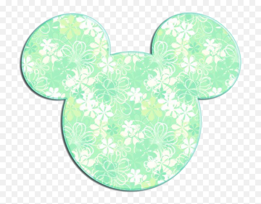 Mickey Mouse Head Silhouette - Clipartsco Mickey Mouse Head Floral Print Png,Mickey Silhouette Png