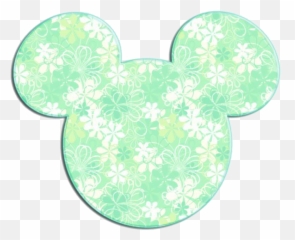 Mickey Mouse Head Silhouette - Clipartsco Floral Print png