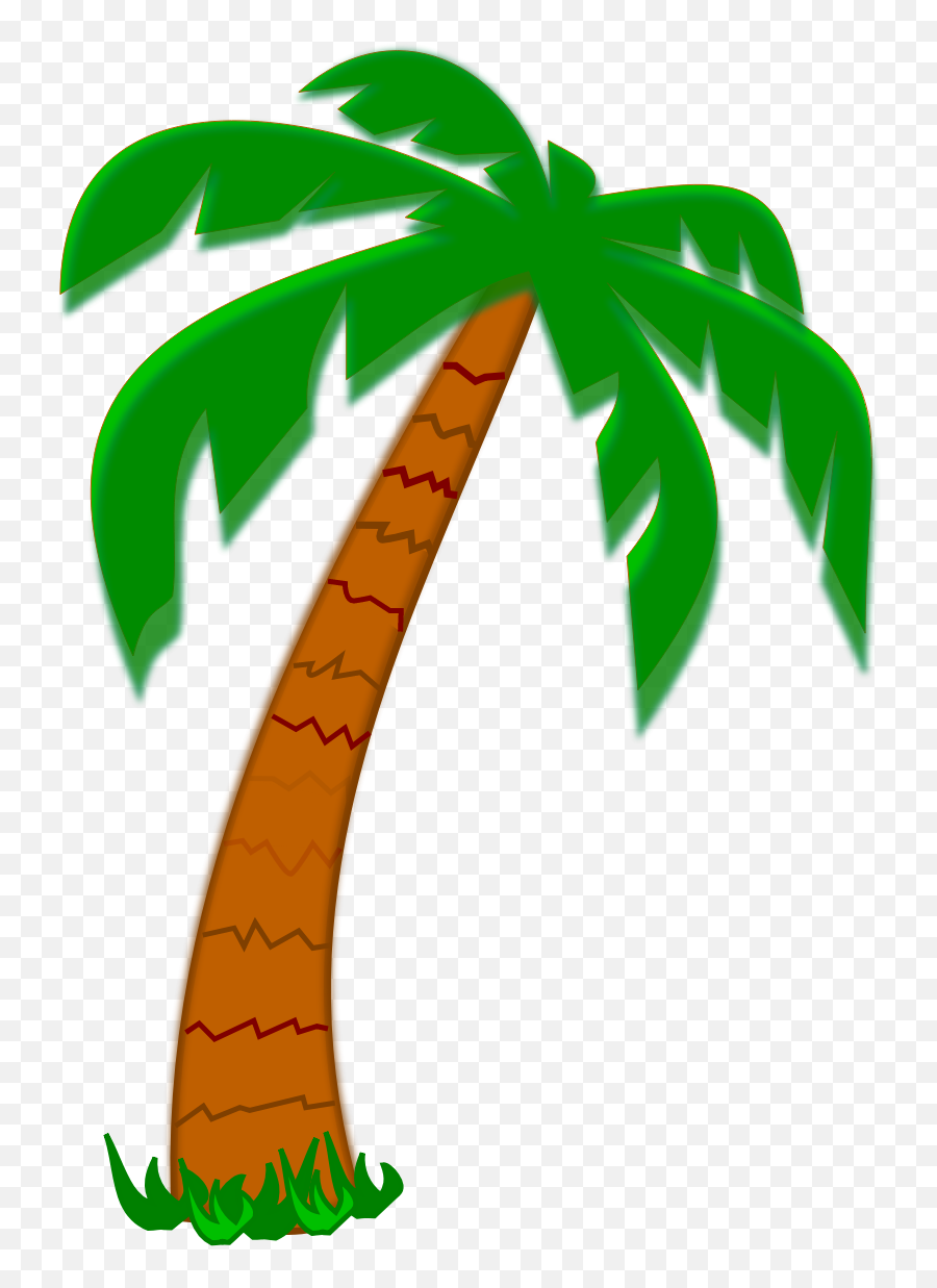 Date Palm Tree Clipart - Palm Tree Clipart Transparent Background Png,Cartoon Palm Tree Png