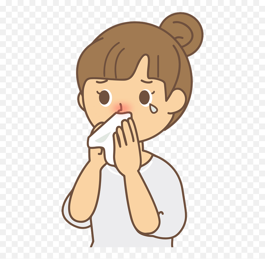 Woman With A Runny Nose Clipart - Clipart Runny Nose Cartoon Png,Cartoon  Nose Png - free transparent png images 