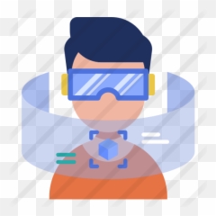 Vr - Virtual Reality Flat Design Png