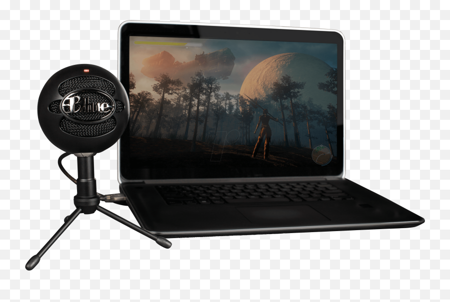 Blue Snowball Ice Black Microphone Hd - Portable Png,Blue Snowball Png