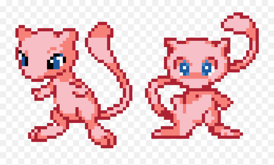 I Remade Gen 1 And 2u0027s Mew Sprite In 3u0027s Color - Pokemon Red Mew Png,Mew Transparent