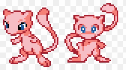 I Remade Gen 1 And 2u0027s Mew Sprite In 3u0027s Color - Pokemon Red Mew Png,Mew Transparent