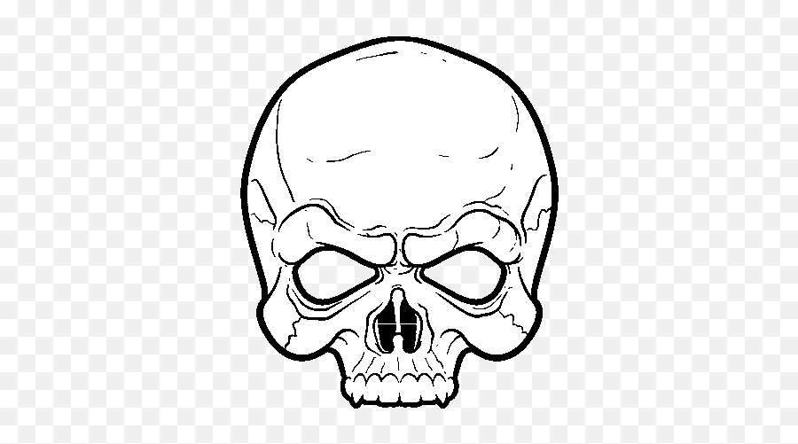 Skull Mask Coloring Page - Coloringcrewcom Mascara De Calavera Dibujo Png,Skull Mask Png