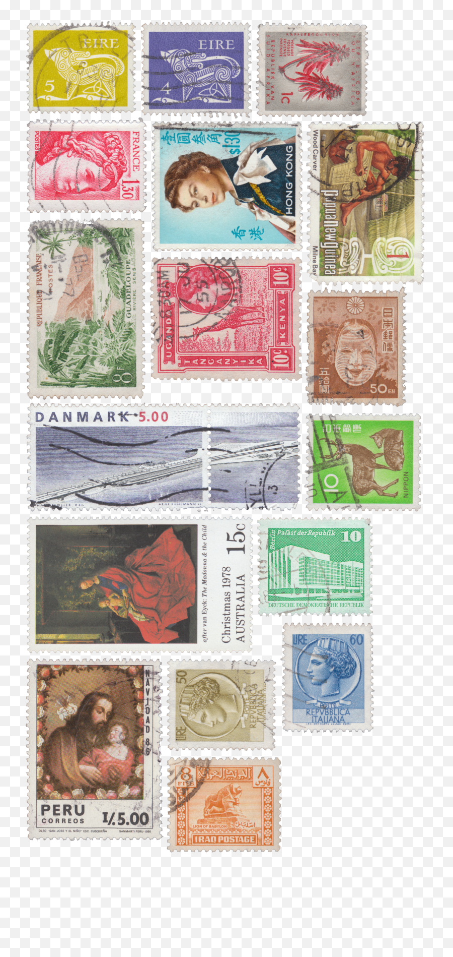 Vintage Postage Stamp Png - Postage Stamps 231205 Vippng,Cancelled Stamp Png