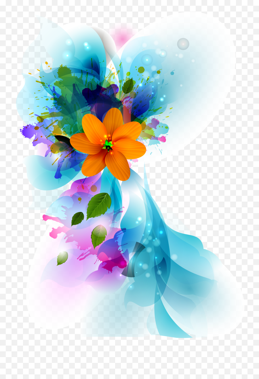 Color Wallpaper Encapsulated Flora - Flower Vector Background Png,Flower Graphic Png