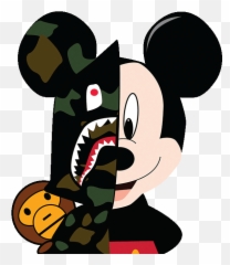 Animated Bape Wallpaper Gif - Mickey Mouse Bape Logo Png,Bape Shark Png