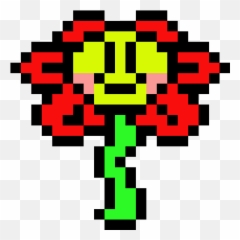 Flowey Pixel Art Maker - Pacman Ghost Pixel Art Png,Flowey Png