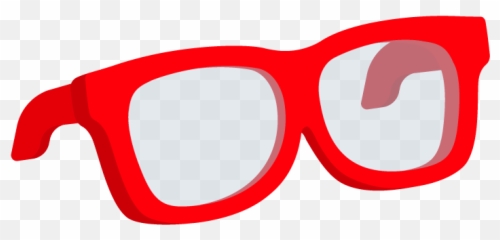 Red Square Glasses - Full Rim png