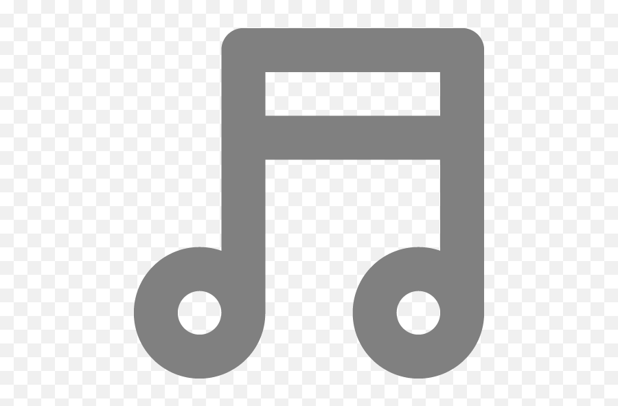 Gray Music Note Icon - Music Note Icon Color Png,White Music Note Icon