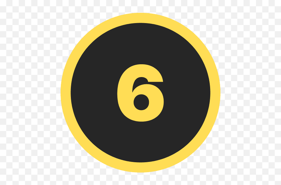 Number Six Round Icon Png And Svg Vector Free Download - Dot,Six Icon