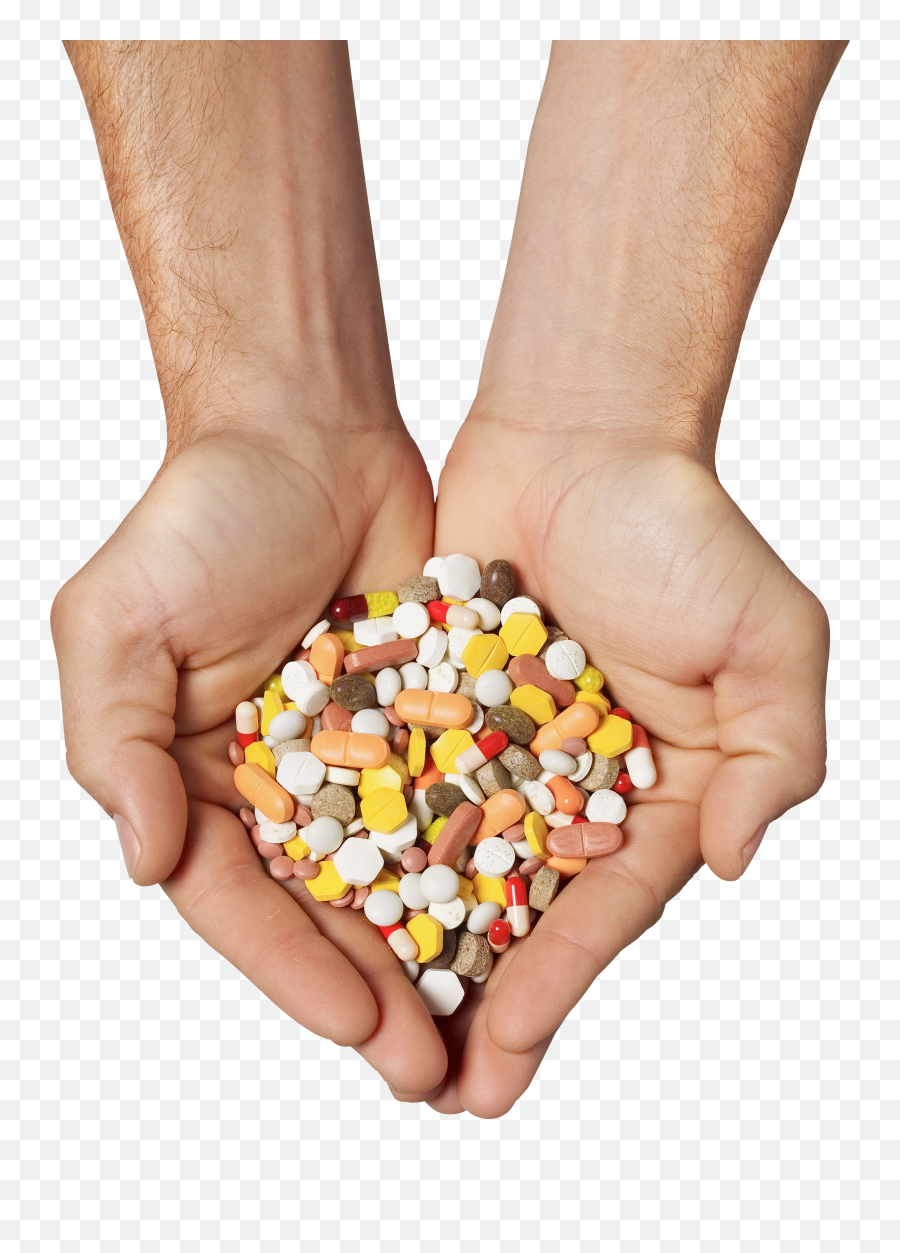 Pills In Hands Png Image - Hand With Pills Png,Pill Png