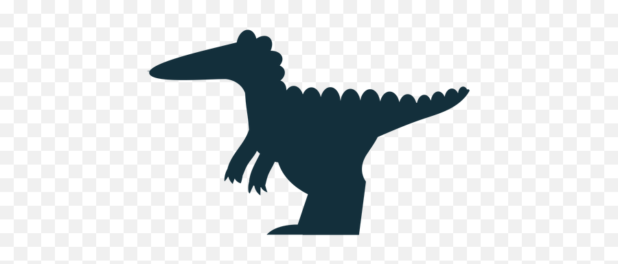Silhouette Spinosaurus Dinosaur Cute Transparent Png U0026 Svg - Animal Figure,Velociraptor Icon