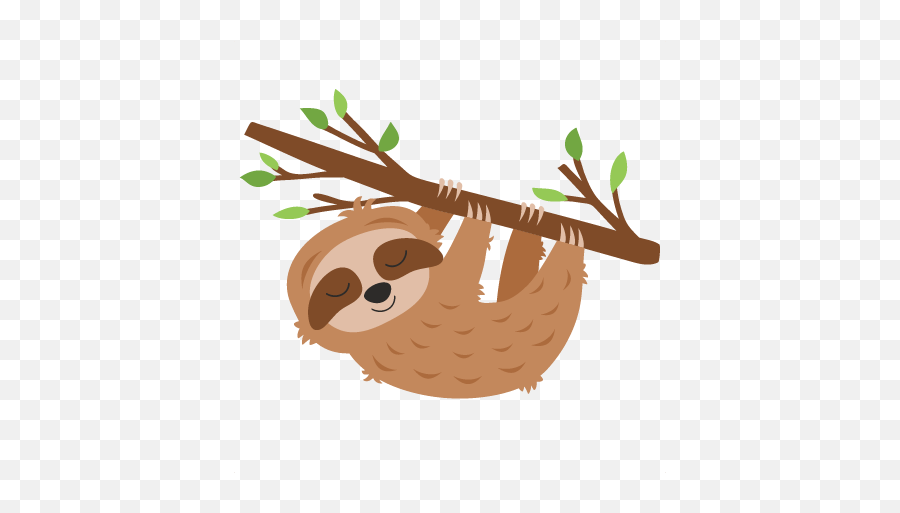 Sloth Hanging From Tree Svg Cut File - Free Sloth Svg File Png,Sloth Png