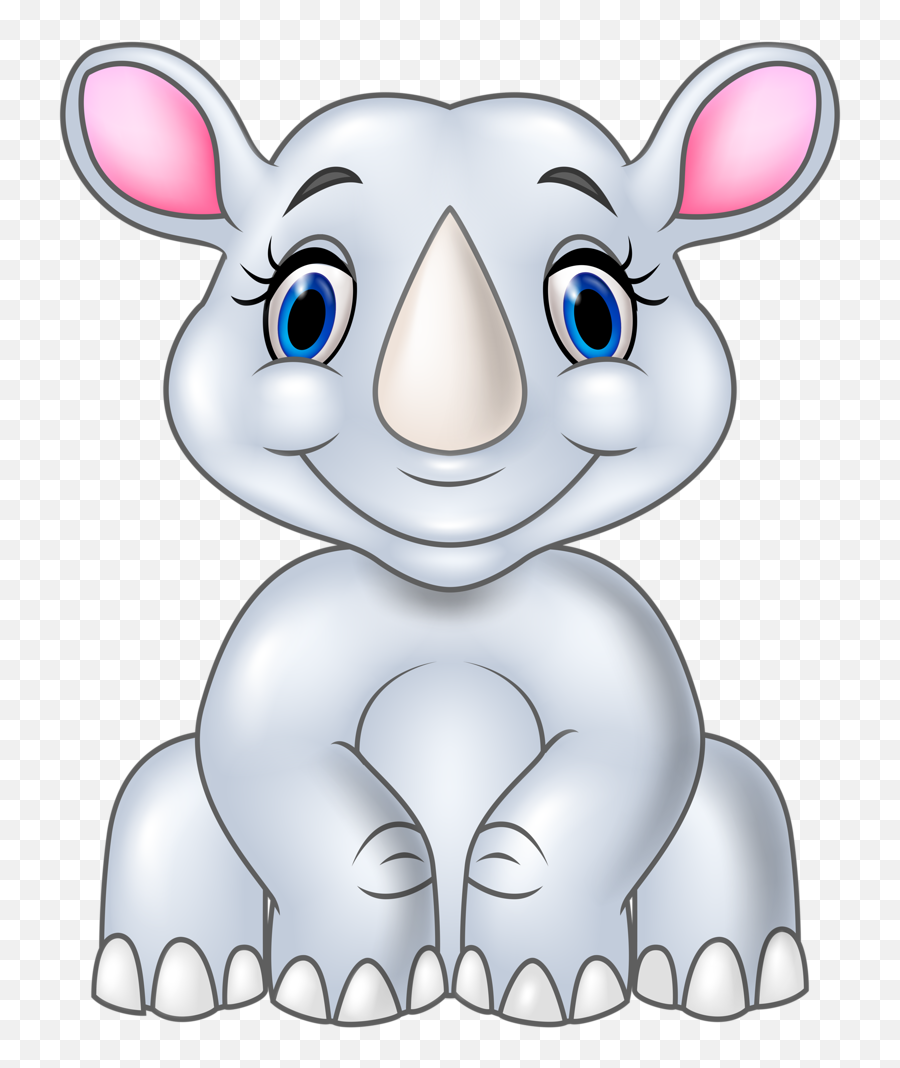 Download Clipart Rock Animated - Cartoon Baby Rhino Png Cartoon Baby Rhino,Cartoon Rock Png