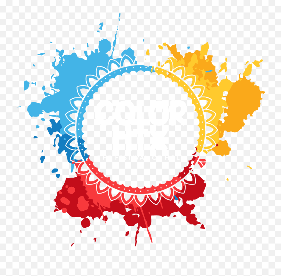 Happy holi festival design with splashing color 20574180 PNG
