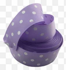 Lilac Polka Dot Grosgrain Ribbon 1 - png