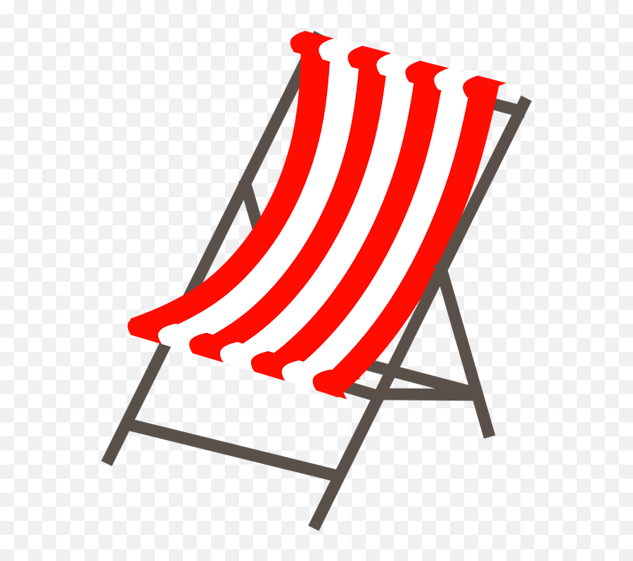 Lounging - Deck Chair Graphic,Beach Clipart Transparent Background