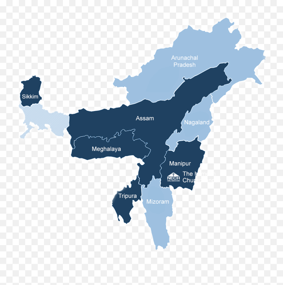 North East India Support Trust - North East India Map Png,India Map Png