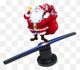 3d Hologram Projects 42 Cm Wifi Play Content Holographic - Christmas Eve Quotes Santa Png,Hologram Png
