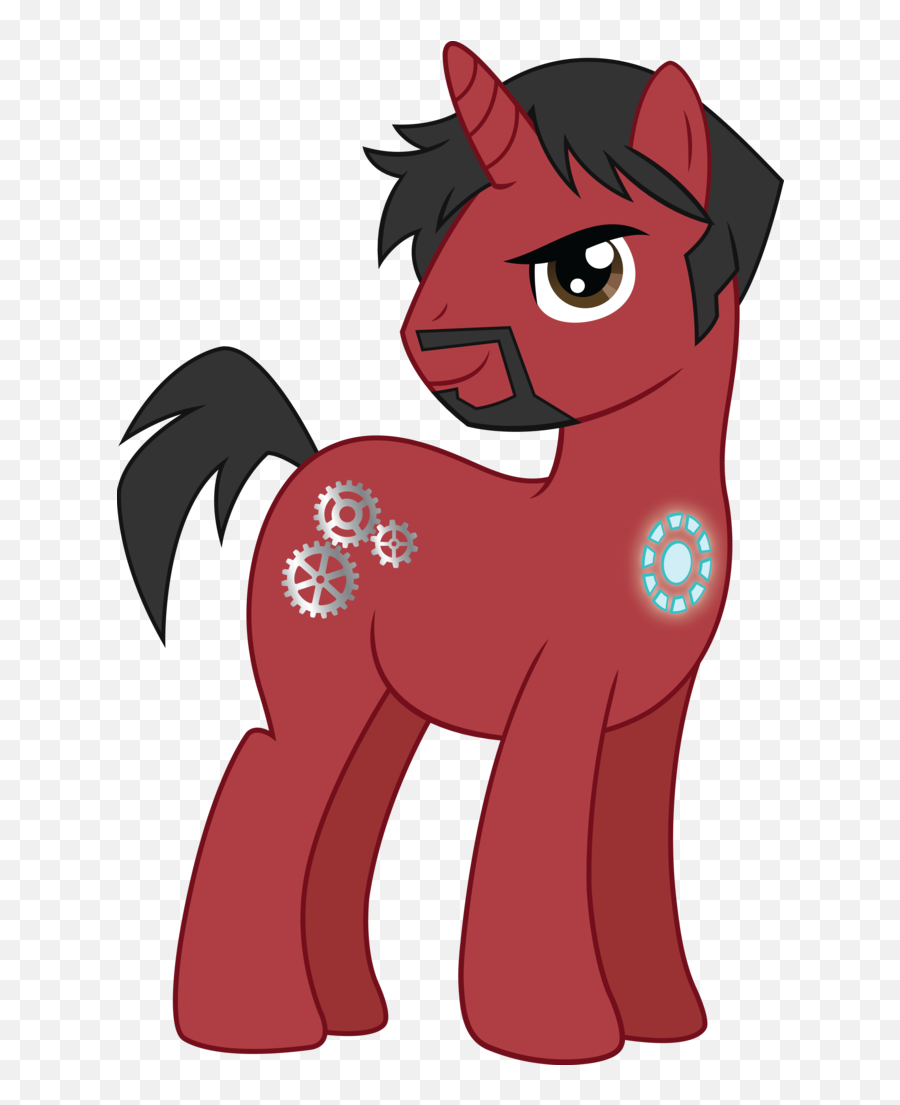 Artist Icantunloveyou Facial Hair - Iron Man My Little Pony Png,Arc Reactor Png