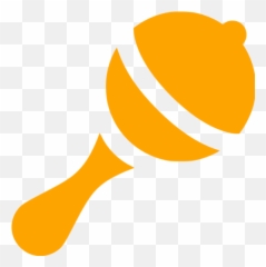 Cliparts - Orange Baby Rattle png