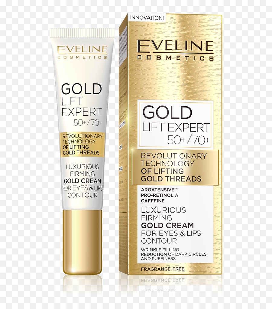 Luxurious Firming Gold Cream For Eyes U0026 Lips Contour 50 - Eveline Png,Gold Lips Png
