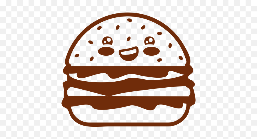 Kawaii Food Hamburger - Transparent Png U0026 Svg Vector File Hamburguer Desenho Vermelho Png,Hamburger Png