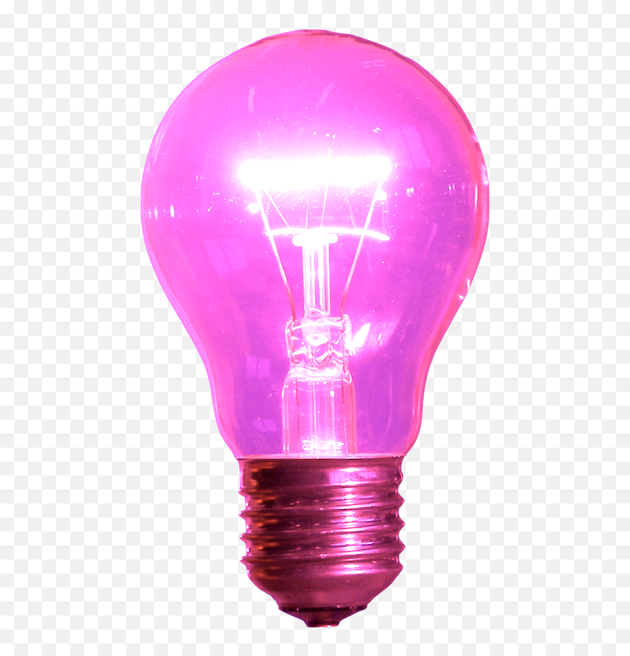 Edison Bulb Png - Transparent Background Pink Light Bulb Png,Lightbulb Transparent Background