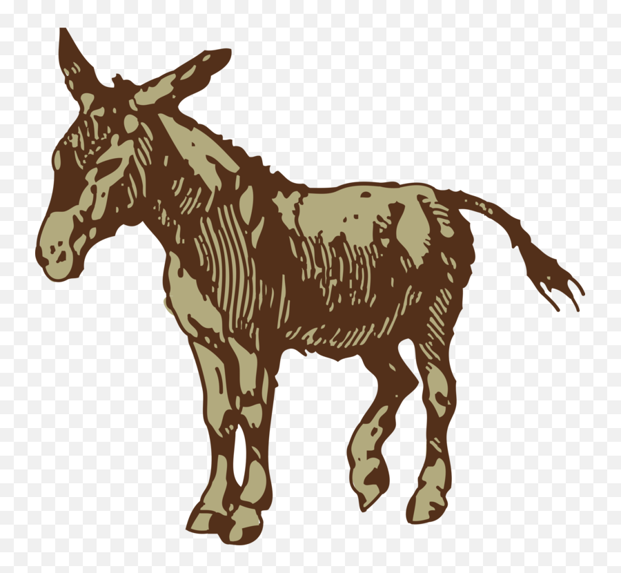 Donkey Brown Animal Mammal Transparent - Donkey Svg Free Png,Donkey Transparent