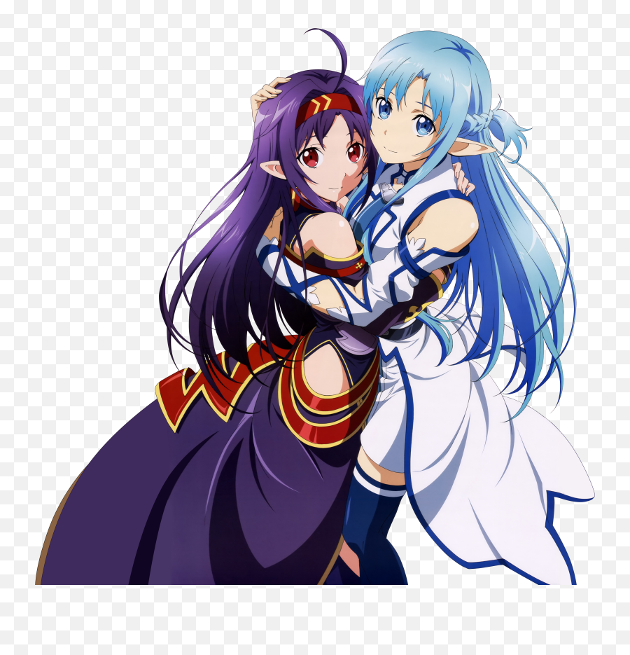 Asuna And Yuuki Render 5k Retina Ultra - Sword Art Online 2 Yuuki Asuna Png,Asuna Transparent