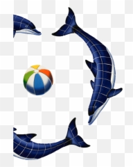 Sunset Clipart Dolphins - Blue Dolphin Png,Dolphins Png