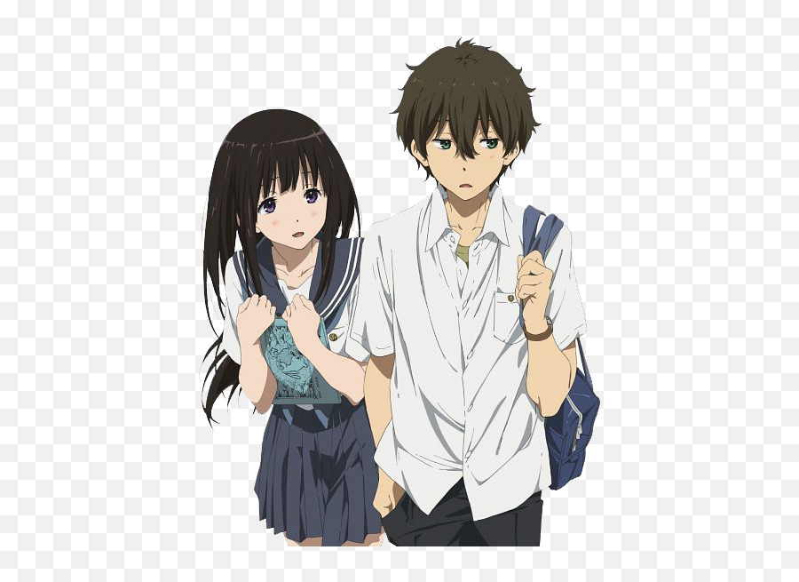 Cute Anime Couple Png Free Download All - Hyouka Oreki Png,Cute Anime Transparent