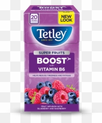 Tetley Super Fruits Boost Blueberry U0026 Raspberry Uk - Tetley Fruit Tea Boost Png,Raspberry Png