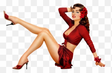 Pin Up Girl Vintage Retro - Retro Pin Up Poses Png,Pin Up Girl Png