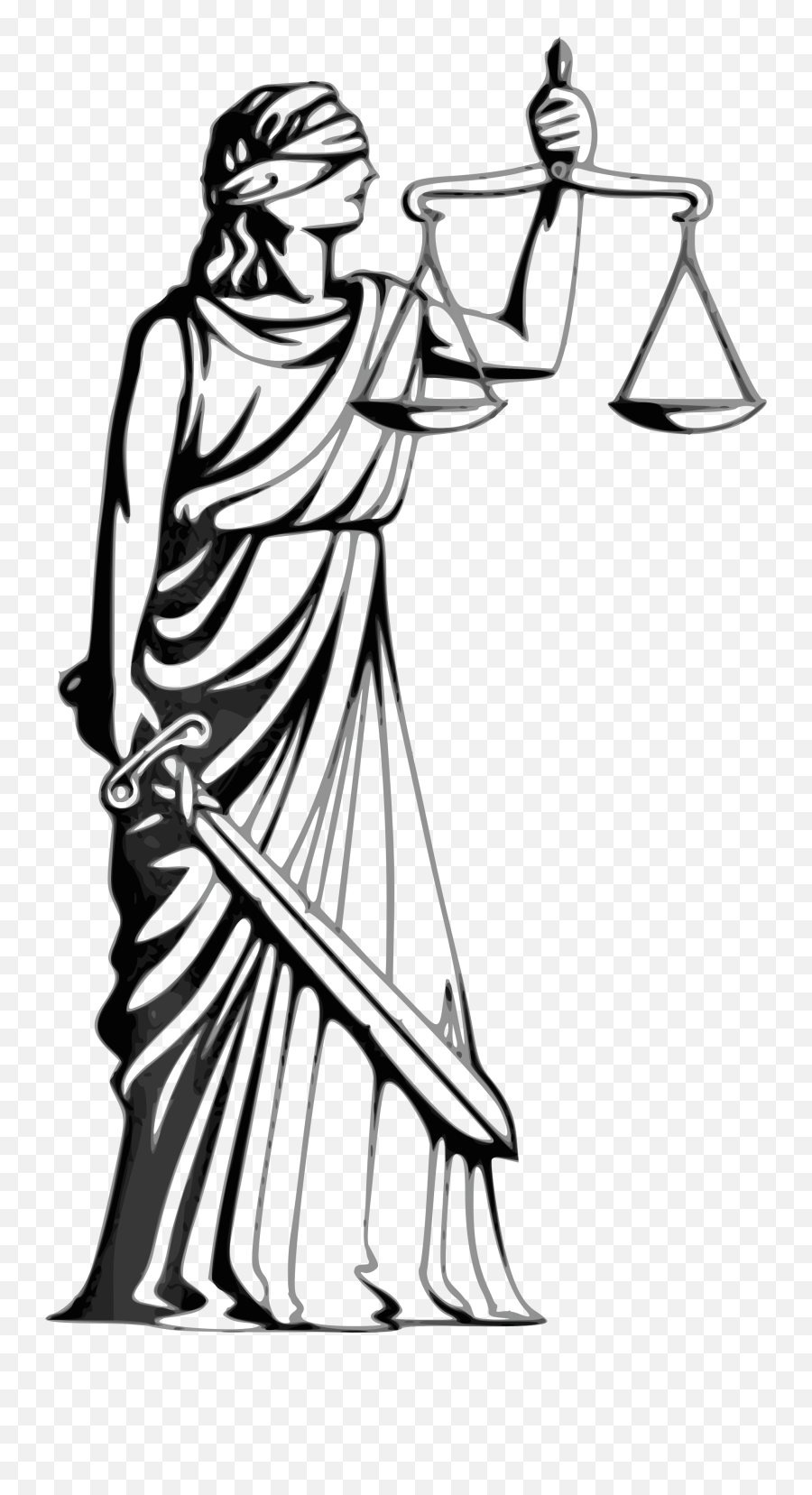 Lady Justice White Background Clipart - Symbol Justice Is Blind Png,Lady Justice Png