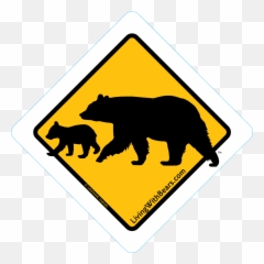 Black Bear Sign Artwork - png