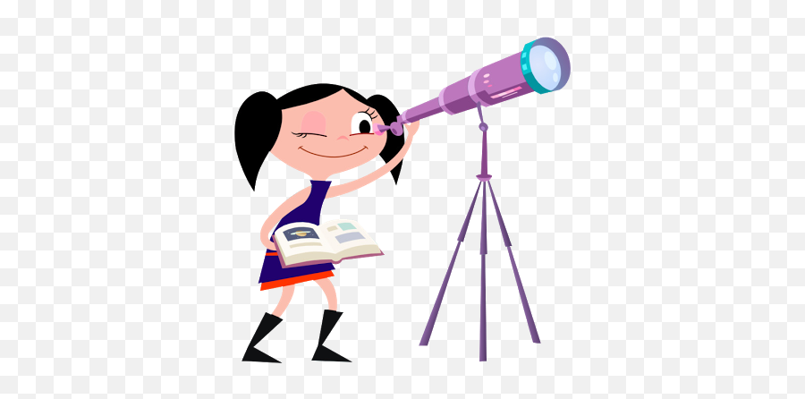 Licence Plates - Girl Looking Through Telescope Clipart Png,Luna Png