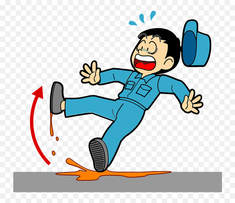 Lyle Factory Worker Man Is Falling And Becoming Injured - Clipart Slip Png,Man Falling Png