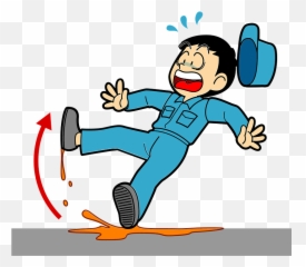 Lyle Factory Worker Man Is Falling And Becoming Injured - Clipart Slip png