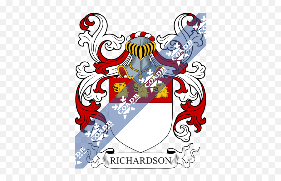Richardson Family Crest Coat Of Arms And Name History - Carter Coat Of Arms Png,The Ace Family Logo