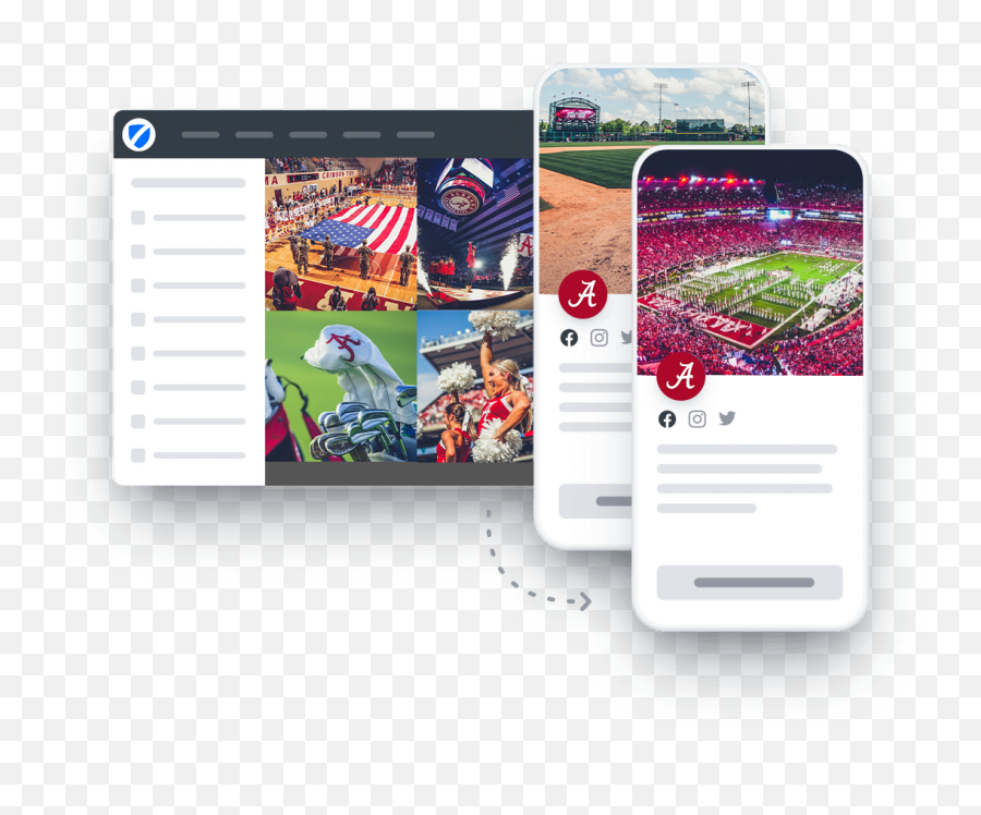 Alabama Athletics Partners With Socialie - University Of Smartphone Png,Roll Tide Png