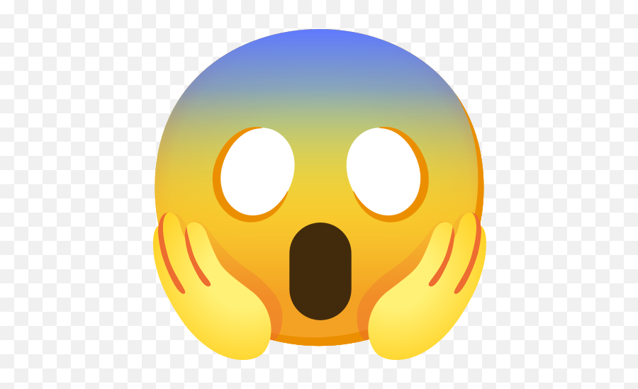 Face Screaming In Fear Emoji - Emoji Medo Png,Scared Emoji Transparent