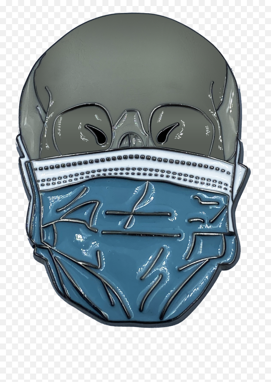 Ee - 010 Skull Mask Pin Essential Worker Police Nurse Truck Driver Fire Fictional Character Png,Skull Mask Png