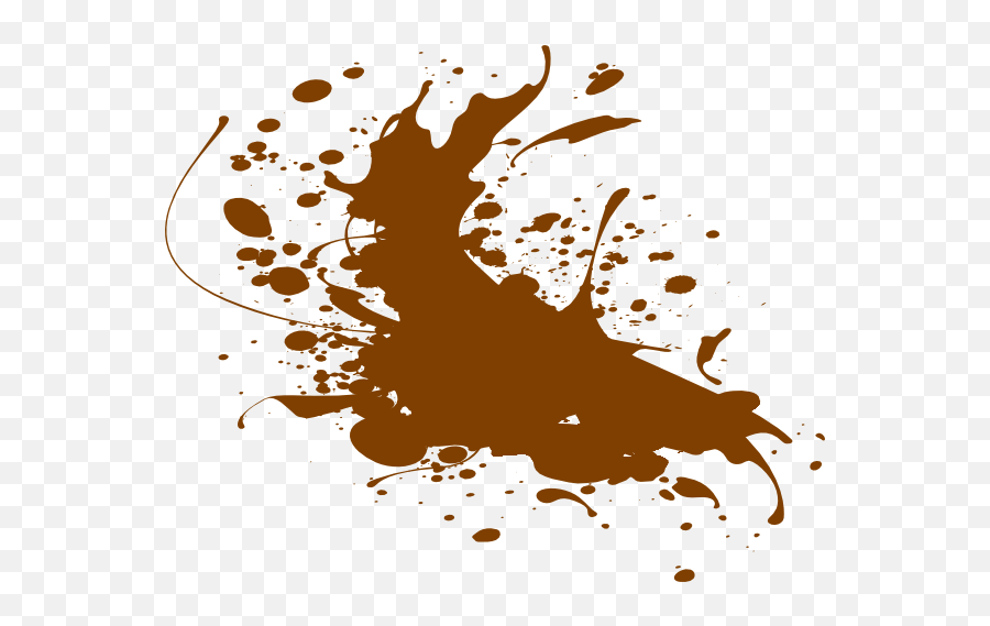 Mud Splash Clipart - Brown Paint Splash Png,Chocolate Splash Png